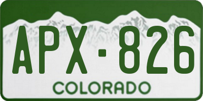 CO license plate APX826