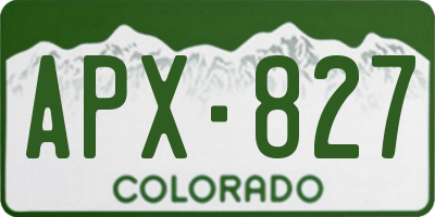 CO license plate APX827