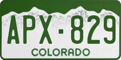 CO license plate APX829