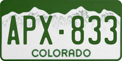 CO license plate APX833