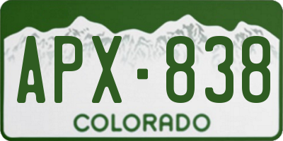 CO license plate APX838