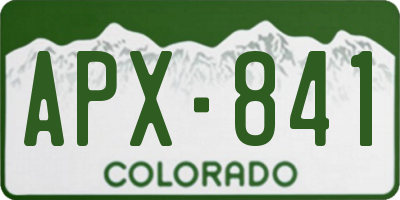 CO license plate APX841