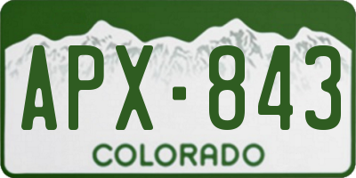 CO license plate APX843