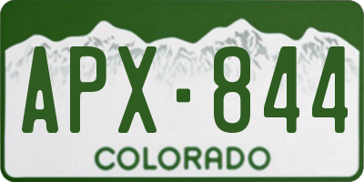 CO license plate APX844