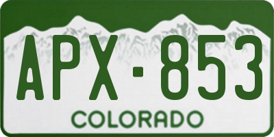 CO license plate APX853