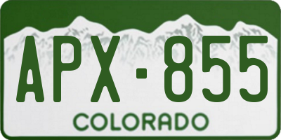 CO license plate APX855