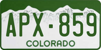 CO license plate APX859