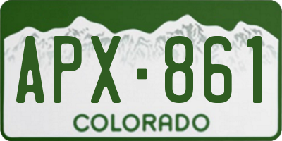 CO license plate APX861