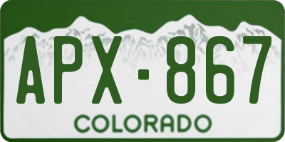 CO license plate APX867
