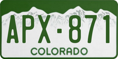 CO license plate APX871