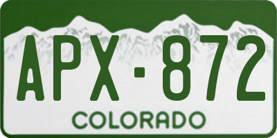 CO license plate APX872