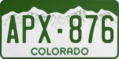 CO license plate APX876