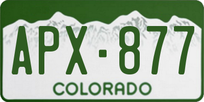 CO license plate APX877