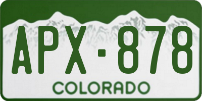 CO license plate APX878
