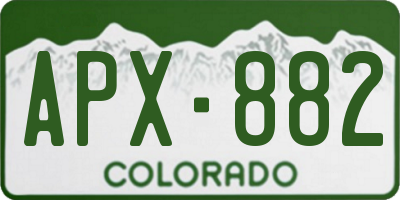 CO license plate APX882