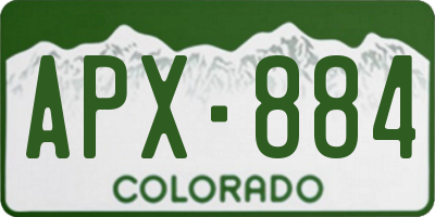 CO license plate APX884