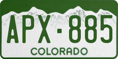 CO license plate APX885