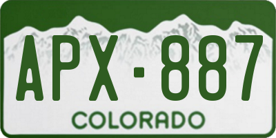 CO license plate APX887