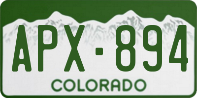 CO license plate APX894
