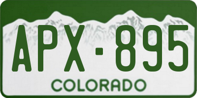 CO license plate APX895
