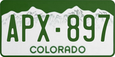 CO license plate APX897