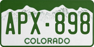 CO license plate APX898