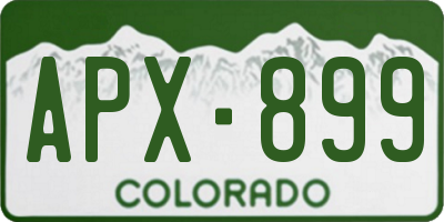 CO license plate APX899