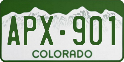 CO license plate APX901