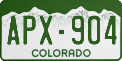 CO license plate APX904