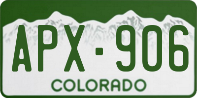 CO license plate APX906