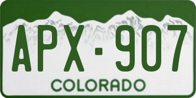 CO license plate APX907