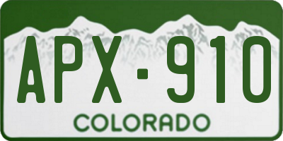 CO license plate APX910