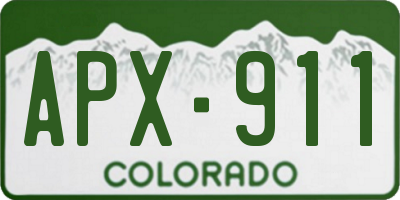 CO license plate APX911