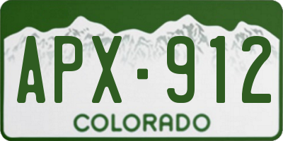 CO license plate APX912
