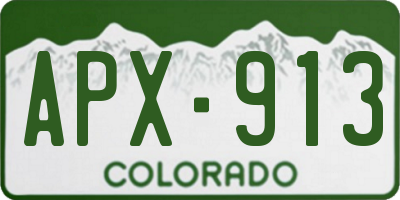 CO license plate APX913