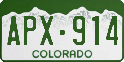 CO license plate APX914