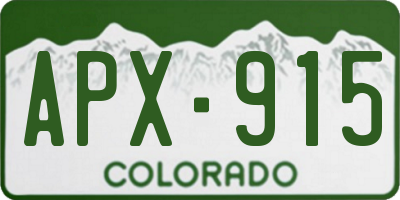 CO license plate APX915