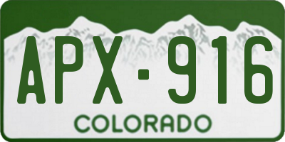 CO license plate APX916