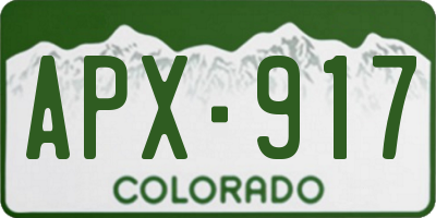 CO license plate APX917