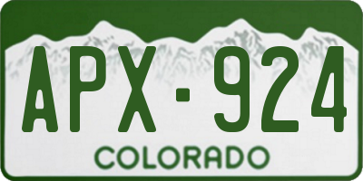 CO license plate APX924