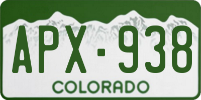 CO license plate APX938