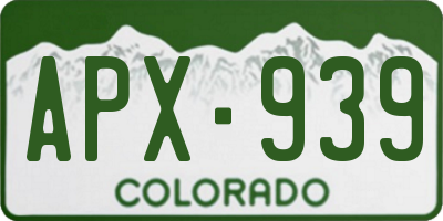 CO license plate APX939