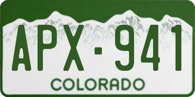 CO license plate APX941