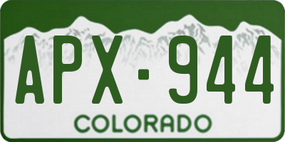 CO license plate APX944