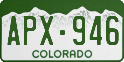 CO license plate APX946