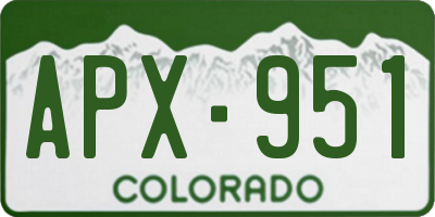 CO license plate APX951