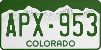 CO license plate APX953
