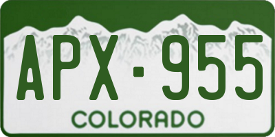 CO license plate APX955