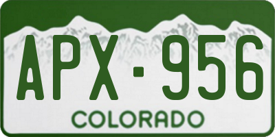 CO license plate APX956
