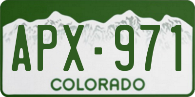 CO license plate APX971